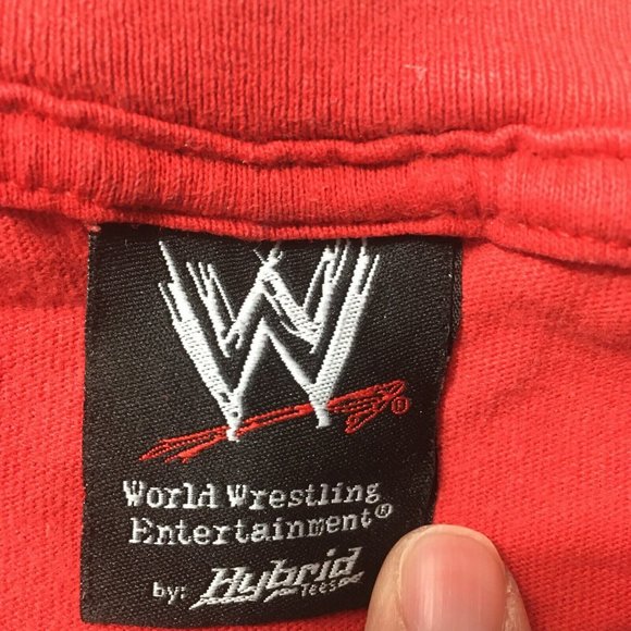 Vintage 2000's WWE Authentic John Cena XL RED T-Shirt distressed - Picture 10 of 10